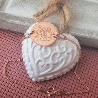 Bratara personalizata 3 surori / prietene - Argint 925 placat cu Aur roz 18K - 1