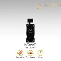 Lattafa Hayaati Silver, parfum arabesc lemnos aromatic pentru barbati, apa de parfum 100 ml - 1