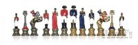 Set de piese de sah din metal pictate manual inspirate de Napoleon - 1