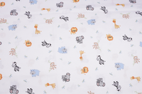 Lenjerie patut cu 3 piese 120x60 cm din bumbac model Animalute safari - 1