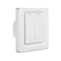 Intrerupator Smart Techstar®, Wireless 2.4GHz, Button cu Revenire, Design Classic, Iluminare LED, 2 Faze, cu NUL, Alb - 6