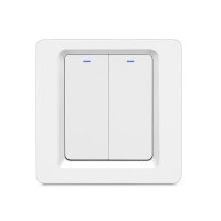 Intrerupator Smart Techstar®, Wireless 2.4GHz, Button cu Revenire, Design Classic, Iluminare LED, 2 Faze, cu NUL, Alb - 4