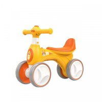 Vehicul pentru copii Novokids EVO Balance Bubbles Bike Portocaliu fara pedale, cu Masina de facut baloane si melodii, 4 roti din spuma EVA, Greutate admisa 30 kg - 1