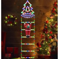 Decoratiune LED Mos Craciun pe Scara IP65 pentru Interior si Exterior 160 x 25 cm - 1