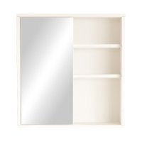 Dulap pentru baie cu oglinda Bagno, Pako World, Alb, 60x14x63 cm - 3