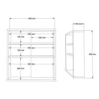 Dulap pentru baie cu oglinda Bagno, Pako World, Alb, 60x14x63 cm - 5