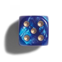 Set de 2 zaruri perlate 12mm in nuanta albastra - 1
