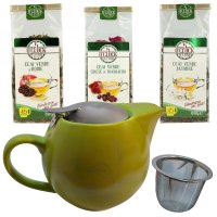 Infuzie Verde, Ceanicu cu infuzor si 3 ceaiuri verzi - 1