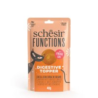 SCHESIR Functions Digestive Topper, dovleac, plic hrană umedă fără cereale pisici, sistem digestiv, (topping), 40g - 2