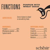 SCHESIR Functions Digestive Topper, dovleac, plic hrană umedă fără cereale pisici, sistem digestiv, (topping), 40g - 5
