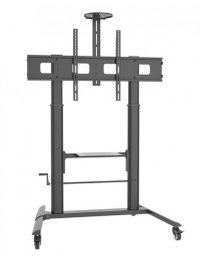 Stand TV pe roti Techly ICA-TR230, suport pentru televizoare 52-110 inch, ajustabil, Negru - 1