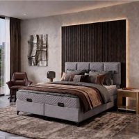 Set Pat Silver cu Tablie si Saltea 160x200 cm - 1