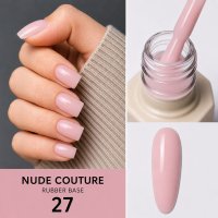 Baza Rubber Everin Nude Couture 27 - Bază Nude Rose Fără HEMA & TPO - 1