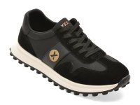 Pantofi sport GRYXX negri, 58373, din material textil si piele naturala - 1