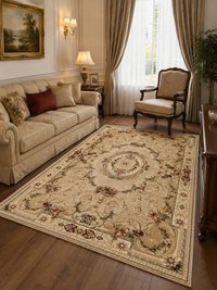 Covor Delta Lotos 15002 110, crem, dreptunghiular, 60x110 cm - 1