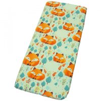 Cearceaf cu banda elastica pentru pat copii Kerstin Forest Foxes, din 100 bumbac, pentru saltea 90 x 50 cm - 3