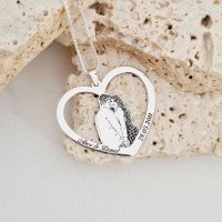 Lantisor Chic Bijoux din Argint 925 cu fotogravura personalizata - Fragmente de iubire - 1