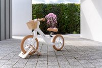 Bicicleta fara pedale pentru copii, Adamex Pixie, cu roti de 12 inch din spuma PU, cu cosulet, design retro, scaun reglabil, inaltime sezut 33-43 cm, sarcina maxima admisa 50 kg, 2-6 ani, Snow White - 3