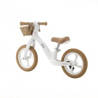 Bicicleta fara pedale pentru copii, Adamex Pixie, cu roti de 12 inch din spuma PU, cu cosulet, design retro, scaun reglabil, inaltime sezut 33-43 cm, sarcina maxima admisa 50 kg, 2-6 ani, Snow White - 4