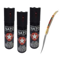 Set model spaniol 18 cm si trei sprayuri cu piper, auto-aparare, 90 ml - 5
