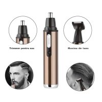 Trimmer 2 in 1 pentru nas, urechi, barba si perciuni, reincarcabil, compact ABYZ - 3