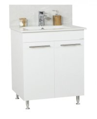 Set Baza front MDF si Lavoar seria 054, 70 cm, alb - 1