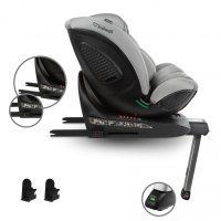 Scaun auto Kidwell GoCar Gri cu isofix, grupa 40-135 cm, i-Size, omologare R129, rotativ 360, protectie laterala ASP - 7