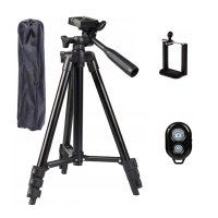 Trepied cu telecomanda si suport pentru telefon, 103 cm, negru - 4