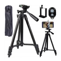 Trepied cu telecomanda si suport pentru telefon, 103 cm, negru - 1