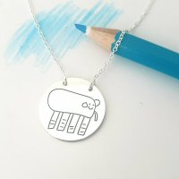 Lantisor Personalizat cu Gravura - Pandantiv Banut din Argint 925 - 1