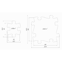 Covoras ortopedic senzorial tip puzzle Set Valgus 15 piese - 2