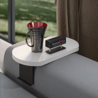 Măsuță laterală Verla Homs, alb și negru, ajustabilă, model 25040 - 1