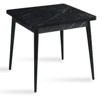 Masa bucatarie Brigitte, patrat, culoare negru, 80 cm - 1