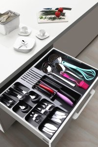 Organizator de tacamuri KASNDY01, gri, 50 x 40 x 6,5 cm - 1