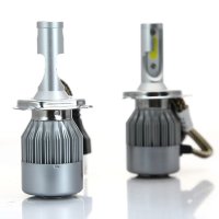 Set 2 LED-uri Auto Techstar® C6, H4, 36w, 3800 Lumeni, 6500K, AUTO, 12-24 Volti, COB - 10
