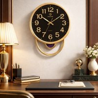 Ceas de perete cu pendul 42x32 cm - design modern pentru orice incapere - 1