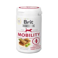 BRIT Vitamins Mobility, XS-XL, Somon și Alge Marine, cutie recompense funcționale fără cereale câini, sistem articular, 150g - 2