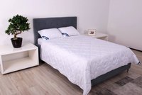 Pilota de vara Somnart din microfibra striata cu model lacrimi, alba 180 x 200 cm, 200 g - 6