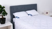 Pilota de vara Somnart din microfibra striata cu model lacrimi, alba 180 x 200 cm, 200 g - 2