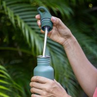 Termos din otel pentru copii Klean Kanteen Insulated Kid Classic Narrow 355 ml cu capac sport flip Dino Skate - 3