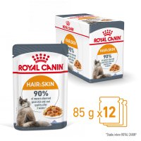 ROYAL CANIN Hair&Skin Care Adult hrană umedă pisici piele & blană (în aspic), bax, 85g x 12buc - 2