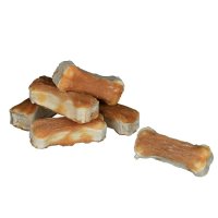 DentaFun Snack Os Presat din Piele de Vita cu Piept de Pui, 8 buc, 5 cm, 120 g - 1