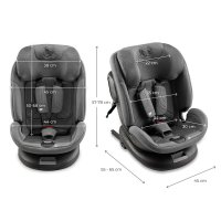 Scaun auto Kinderkraft XPedition 3 Grey i-Size 40-150 cm, Isofix, Top-Tether, Sistem Easy Spin 360, Protectie SPS, Spatar reglabil, Insertie ergonomica - 1