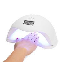 Lampa profesionala UV LED SunOne, 48 W, cu senzor, timer si display, alba - 1