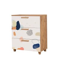 Comoda Hanah Home din pal melaminat, pin atlantic si alb, 80x43x95 cm, model 869VEL3484 - 1