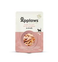 Applaws Tuna Fillet with Salmon in Broth, plic, 70 g - 1