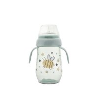 Biberon anticurgere cu toarte si gat larg, 6 luni+, 250 ml, My Friend, Iceberg Green - 1