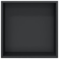 Nisa de dus din otel inoxidabil, negru mat, 32x32x9 cm - 4