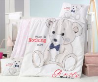 Set lenjerie Teddy din bumbac Ranforce, 6 piese, pentru patut 120x60 cm - 2