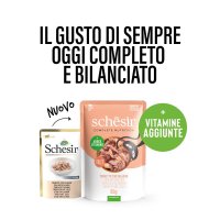 SCHESIR Complete Nutrition, Ton și Somon, plic hrană umedă pisici, (în aspic), 85g - 5